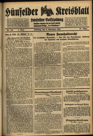 Zweite Ausgabe vom Samstag, den 05. November 1932.