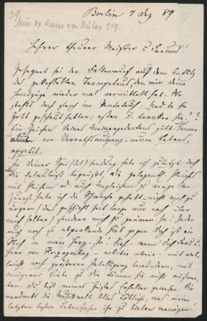 Brief an Johannes Brahms : 07.12.1889