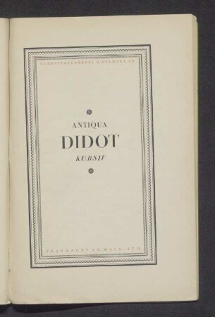 Antiqua Didot Kursiv
