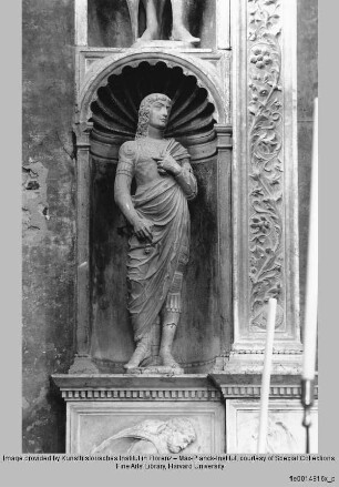 Grabmal des Dogen Pietro Mocenigo : Linker Pilaster : Jugendlicher Krieger