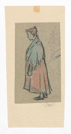 Frau mit Schultertuch