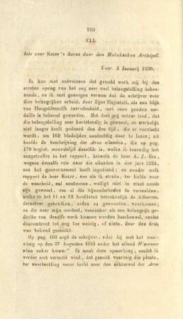 CLI. Iets over Kolff's reize door den Molukschen Archipel