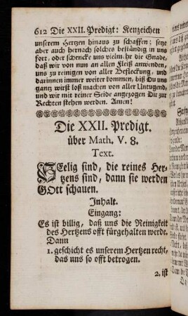 612-635, Die XXII. Predigt