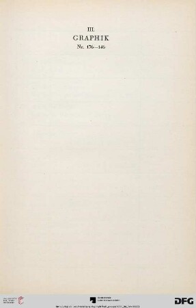 III. Graphik (Nr. 136-146)