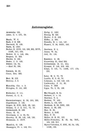 Autorenregister.