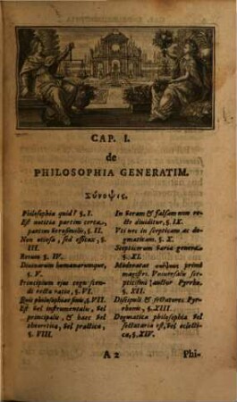 Io. Francisci Bvddei P.P. Elementa Philosophiae Instrvmentalis seu Institvtionvm Philosophiae Eclecticae Tomvs ..., Tomus Primvs