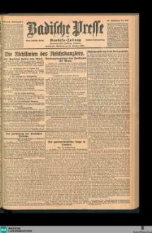 Badische Presse : Generalanzeiger der Residenz Karlsruhe und des Großherzogtums Baden, Abendausgabe