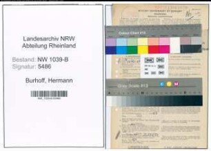 Entnazifizierung Hermann Burhoff , geb. 12.10.1888 (Lehrer)