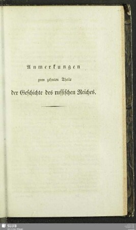 Anmerkungen zum zehnten Theile der Geschichte des russischen Reiches