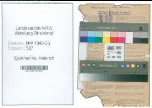 Entnazifizierung Heinrich Eyckmanns , geb. 04.12.1907 (Lehrer)