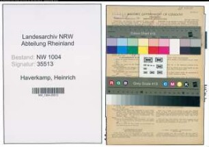 Entnazifizierung Heinrich Haverkamp , geb. 13.03.1904 (Schlosser)
