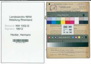 Entnazifizierung Hermann Hecker, geb. 09.05.1880 (Ingenieur)