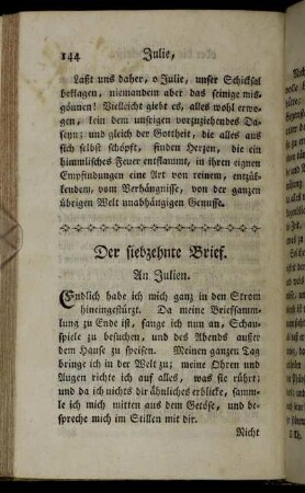 Der siebzehnte Brief. An Julien. - Der achtzehnte Brief. Von Julien.