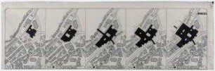 Ideenwettbewerb "Dienstleistungszentrum Langenberg " (nicht realisiert), 1. Preis – Bauphasen: Lageplan. Langenberg