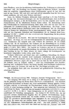 444-445, Soergel, Rechtssprechung 1905