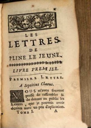 Les Lettres. 1. (1721)