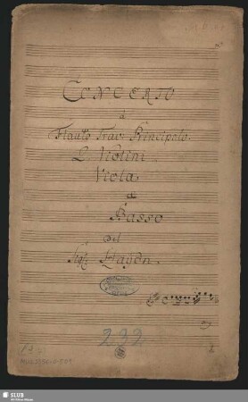 Concertos - Mus.3356-O-501 : fl, strings : GroF 463
