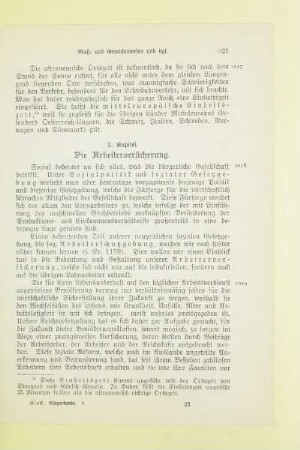 3. Kapitel. Die Arbeiterversicherung