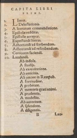 Capita Libri Primi.