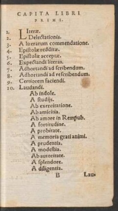 Capita Libri Primi.