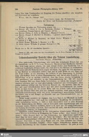 Ueberschauender Bericht über die Trierer Ausstellung