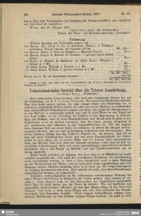 Ueberschauender Bericht über die Trierer Ausstellung