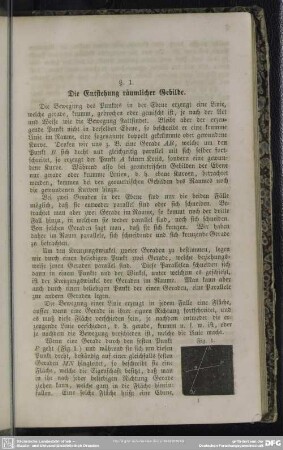 §. 1. Die Entstehung räumlicher Gebilde