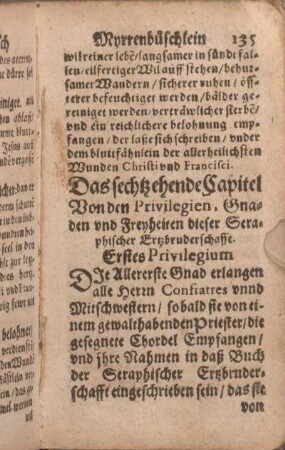 Das sechtzehende Capitel Von den Privilegien, gnaden vnd Freyheiten dieser Seraphischer Ertzbruderschafft.