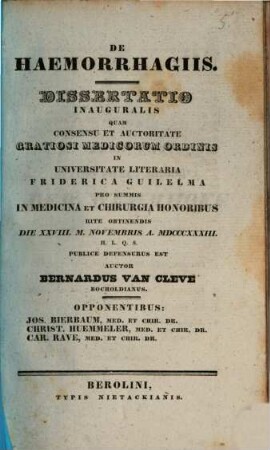 De haemorrhagiis