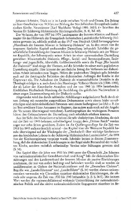 Schröder, Johannes :: Diakonie im Lande zwischen Nord- und Ostsee, ein Beitrag zu ihrer Geschichte von 1918 bis zur Bildung der Nordelbischen Evangelisch-Lutherischen Kirche, (Schriften des Vereins für Schleswig-Holsteinische Kirchengeschichte, Reihe 2, 42) : Neunmünster, Wachholtz, 1986