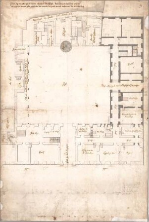 Gabrieli, Gabriel; Eichstätt; Residenz (Codex Aureatinus) - Grundriss 1. OG