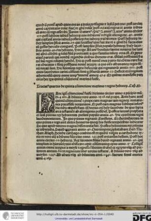 Hanc igitur coniunctionem fuisse diximus circiter anno a principio mundi 4160, a diluvio vero anno 1918 vel prope.