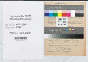 Entnazifizierung Hans Ulrich Werner, geb. 19.09.1914 (Polizeibeamter)