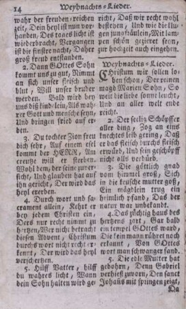 Weyhnachts-Lieder.