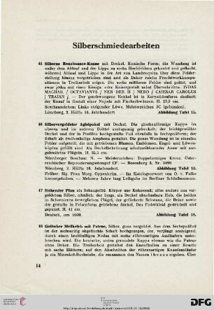 Silberschmiedearbeiten (Nr. 45-68)