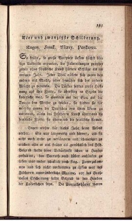 Vier und zwanzigste Schilderung.