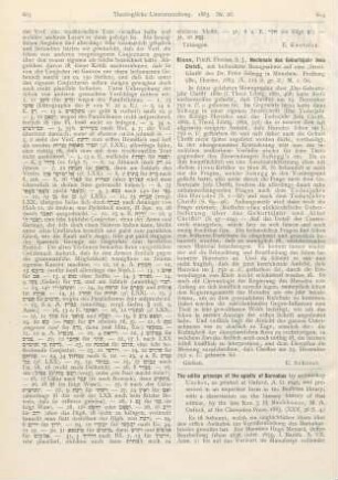 604-606 [Rezension] The editio princeps of the epistle of Barnabas