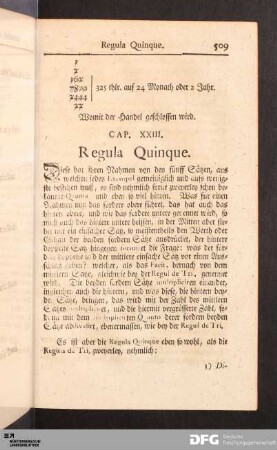 Cap. XXIII. Regula Quinque.
