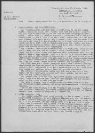 Eibensbach: Inspektionsbericht 1948