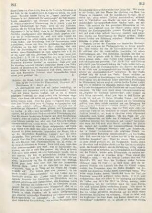 241-244 [Rezension] Schäfer, Ernst, Luther als Kirchenhistoriker
