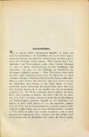 Zur Chirurgie der Gallenwege