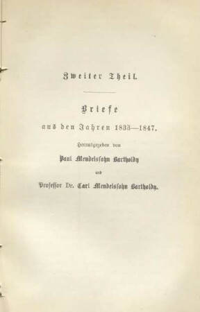 Briefe aus den Jahren 1833-1847