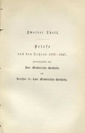 Briefe aus den Jahren 1833-1847