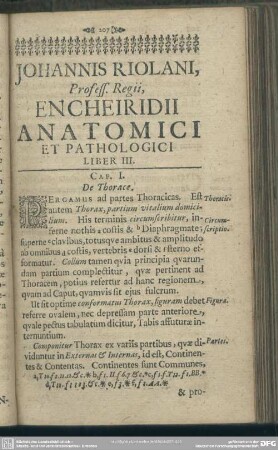 Liber III. de Thorace