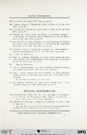 Militaria. Bürgermilitär (Nr. 320-331)