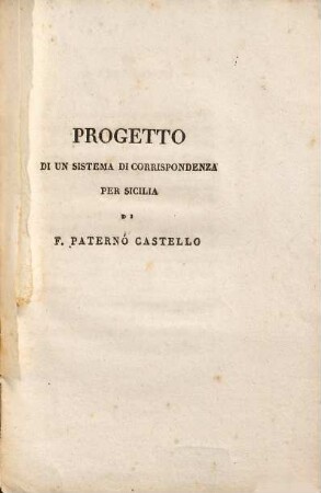 Progetto Di Un Sistema Di Corrispondenza Per Sicilia