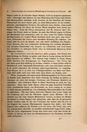 Ueber Aetiologie und intrauterine Behandlung der Deviationen des Uterus nach vorn und hinten
