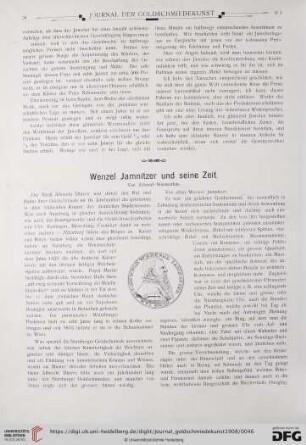 Wenzel Jamnitzer und seine Zeit