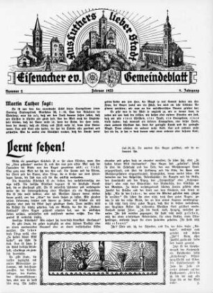 Eisenacher evangelisches Gemeindeblatt : Februar 1933