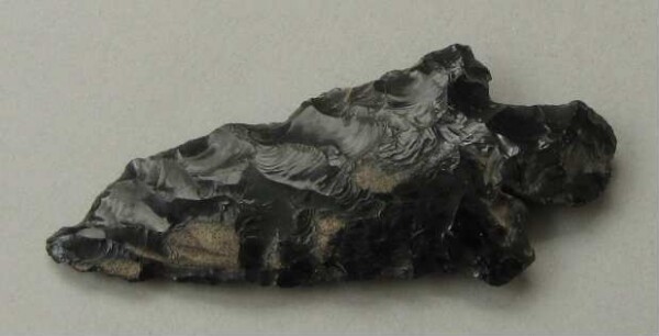 Spearhead made from obsidian